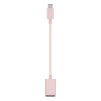 First Champion USB Type-C to USB 3.0 Adaptor - Nylon Braided with Metallic Casing - Rose