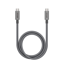 First Champion USB 3.2 Type-C to Type-C Cable - Nylon Braided - 100cm - Grey