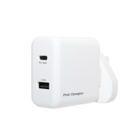 First Champion USB Travel Charger - UTC230PD - with USB-C (PD 18W) and USB-A